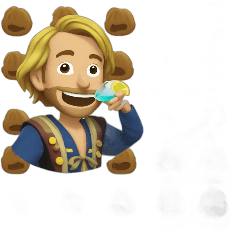 guybrush drinking emoji