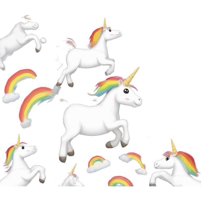 unicorn farting rainbows emoji