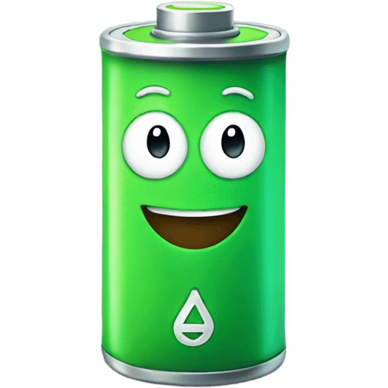 Happy Green battery emoji