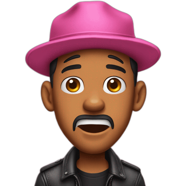 Will smith shocked with pink hat emoji