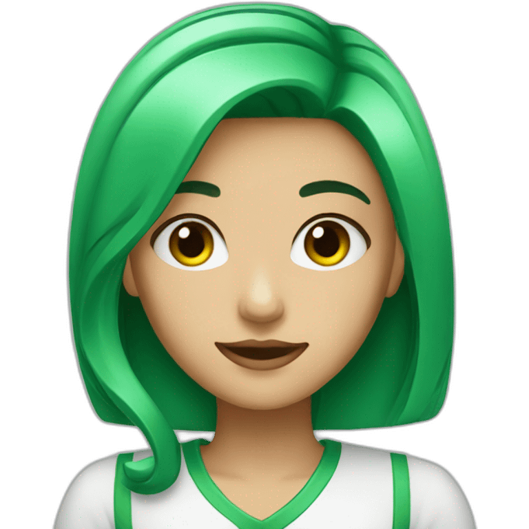 girl-with-green-hair-barista emoji