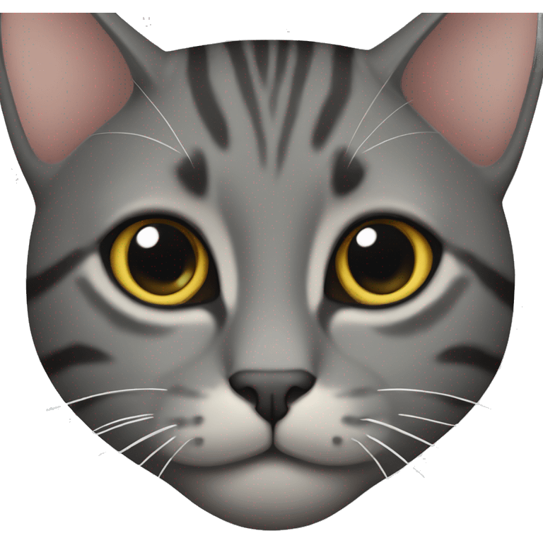 Dark grey tabby cat  emoji