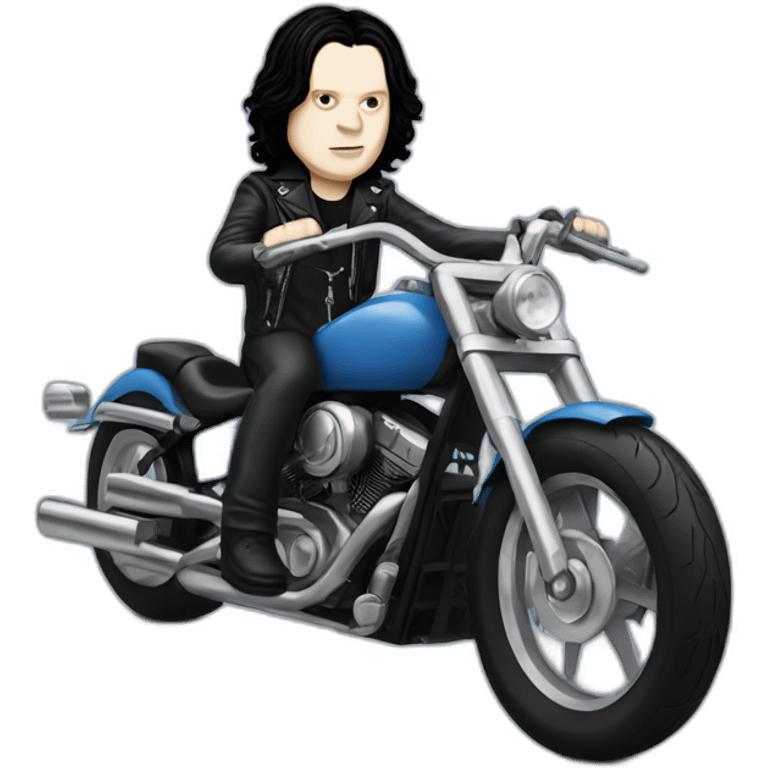 Jack White on a motorcycle  emoji