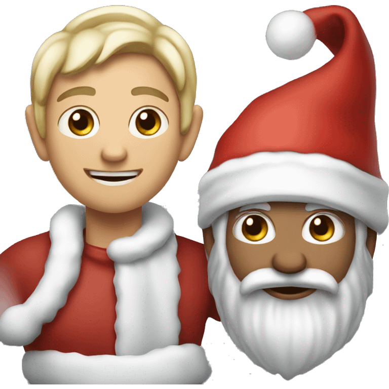 Santa and elfo emoji