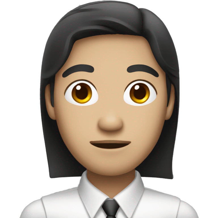 filipino corporote/office worker with black hair emoji