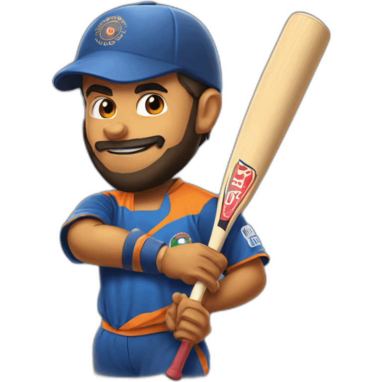 Virat kholi with bat emoji