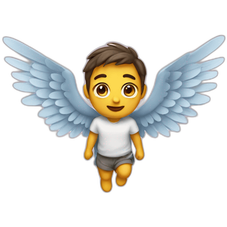 Imoji with wings emoji