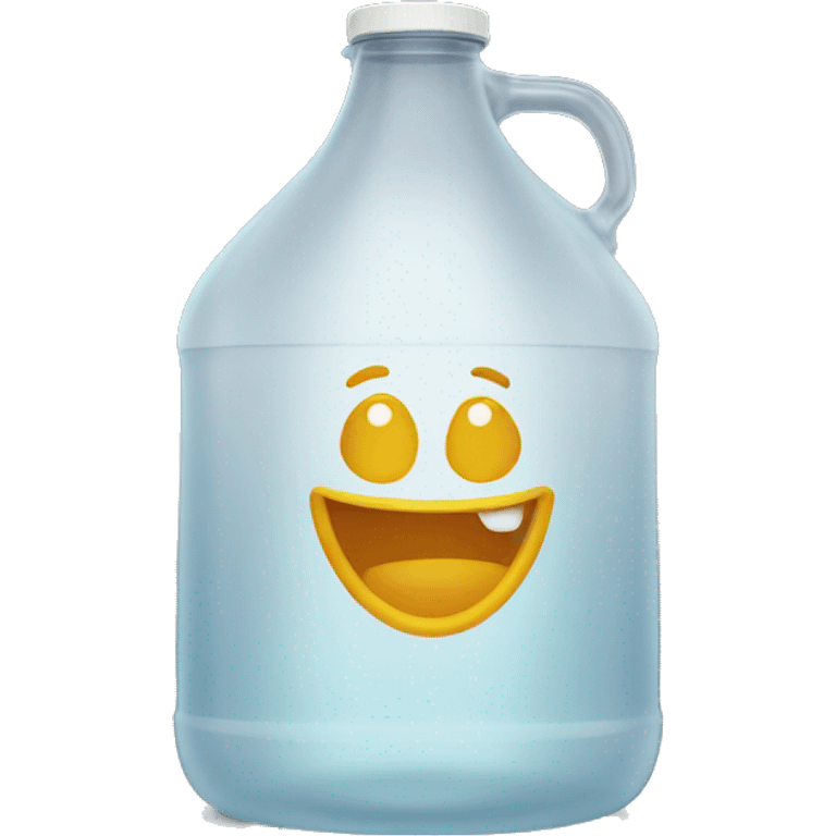 transparent plastic jug with "bonk" on it emoji