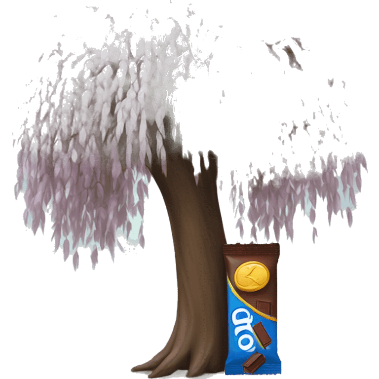 Willow tree with a chocolate bar  emoji