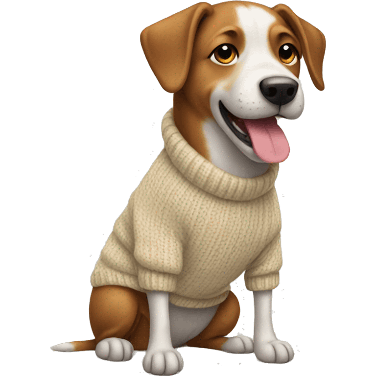 Dog wearing a sweater  emoji