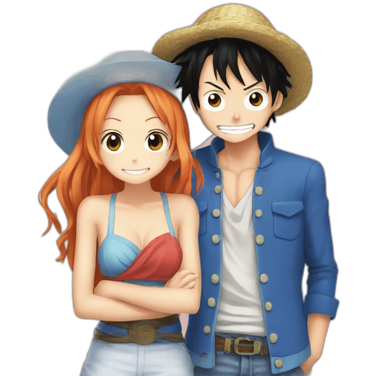 Luffy x nami emoji