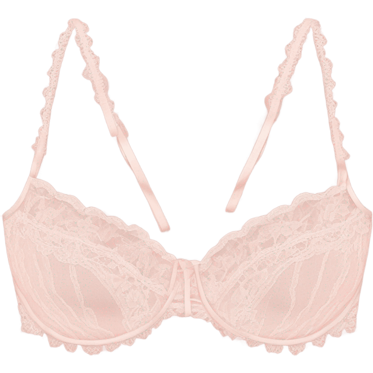 light pink lacy brassiere emoji