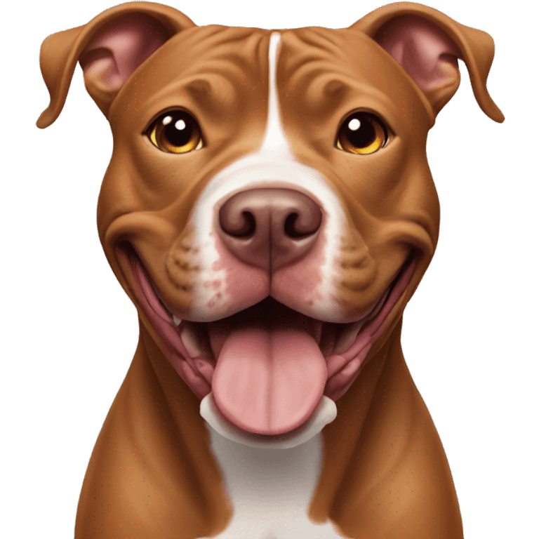 happy rednose pitbull emoji