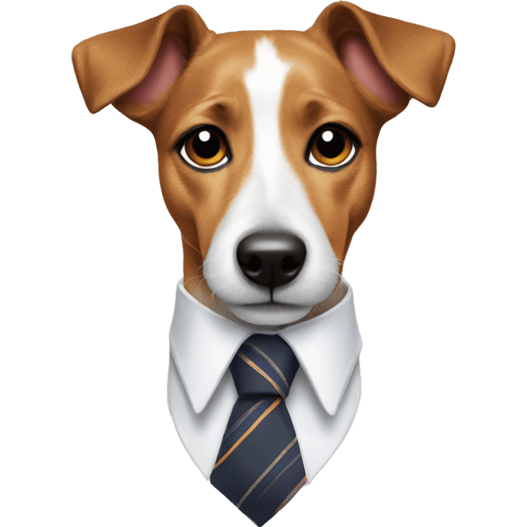 Jack russel wearing a tie emoji