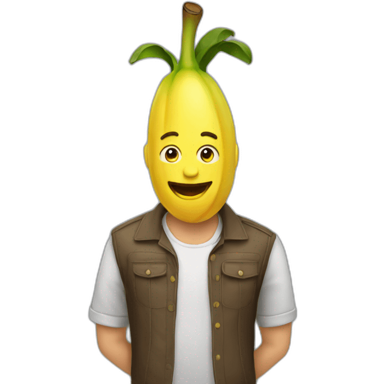 Homme avec banane emoji