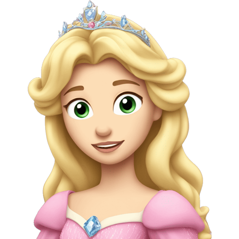 Princess Aurora with tiara sleeping beauty emoji