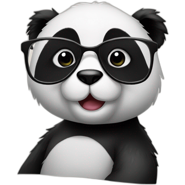 Panda with glasses emoji