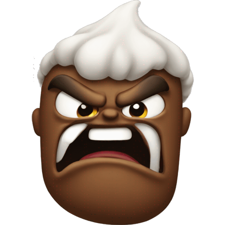 Angry poo emoji