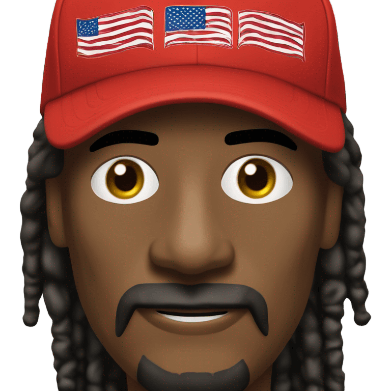 Snoop dog wearing Trump hat emoji