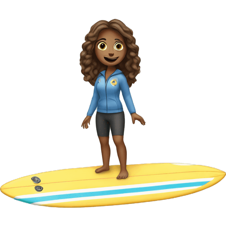 Teresa on a surfboard  emoji