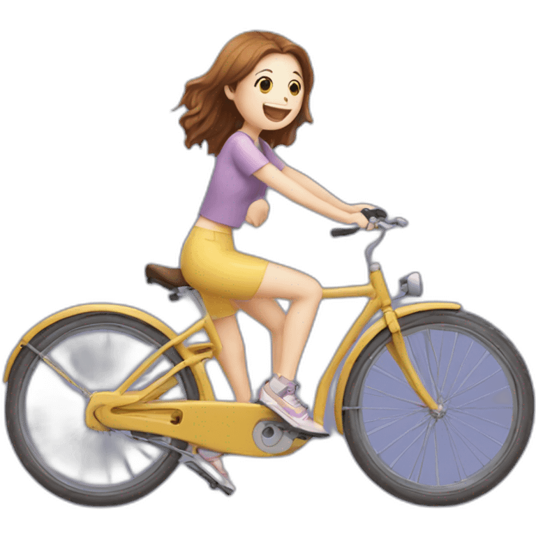 Sulli maria fait du vélo emoji