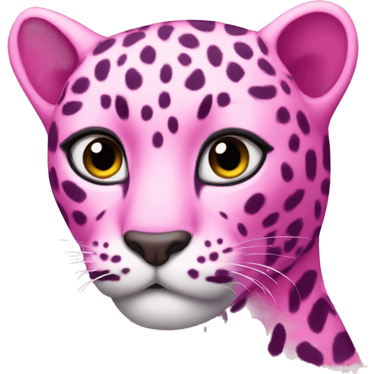 Pink leopard  emoji