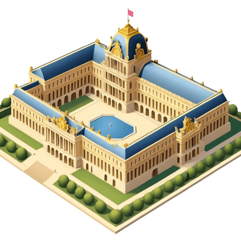 versailles palace, isometric exterior view emoji