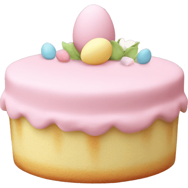 Easter pastel light pink cake emoji