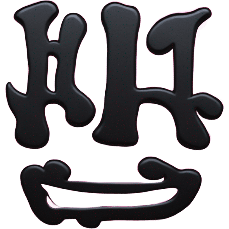 Lihue in black graffiti emoji