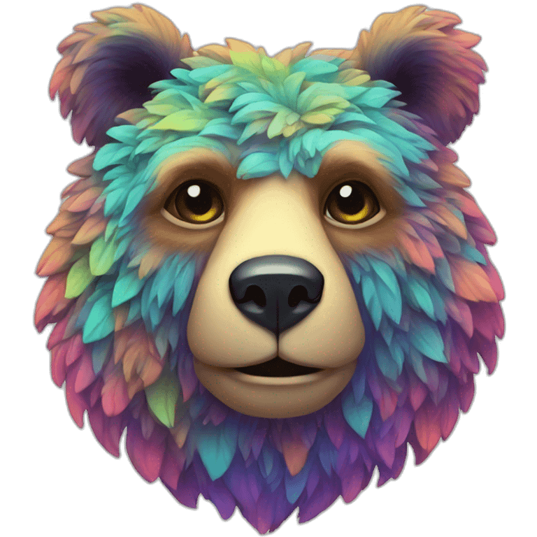 psychedelic bear emoji