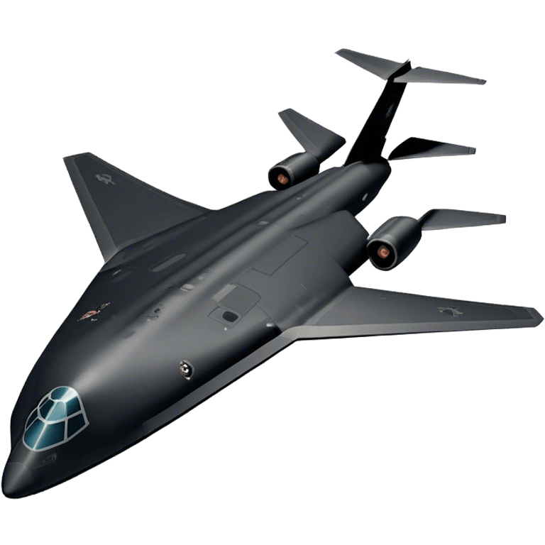 Military Bomber - B-2 Spirit - Northrop Grumman (Model Year: 2021) (Iconic colour: Stealth black) emoji