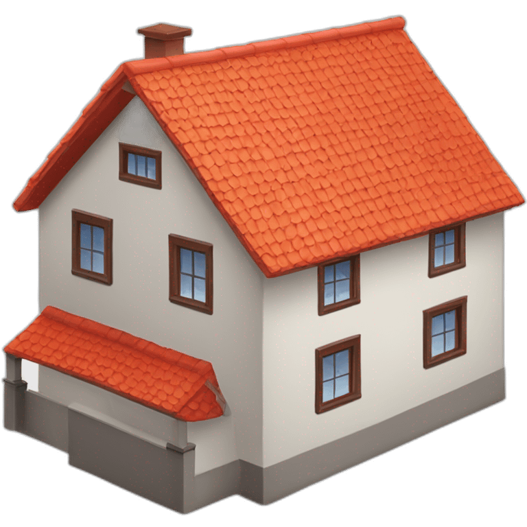 Detached house red roof family home emoji