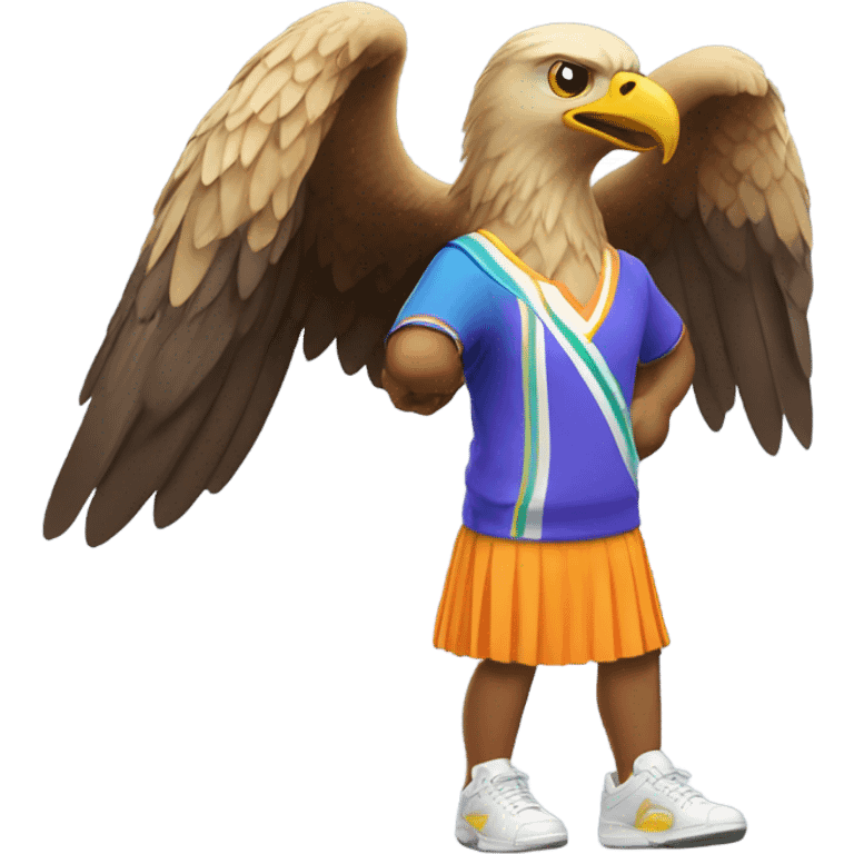 Eagle in a tennis skirt emoji