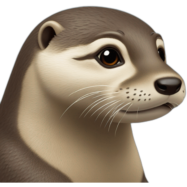 Loutre et bébé loutre emoji