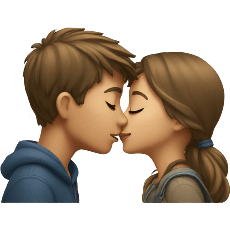 Girl and boy kissing  emoji