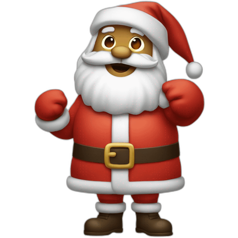 santa doing a big thumbs down emoji