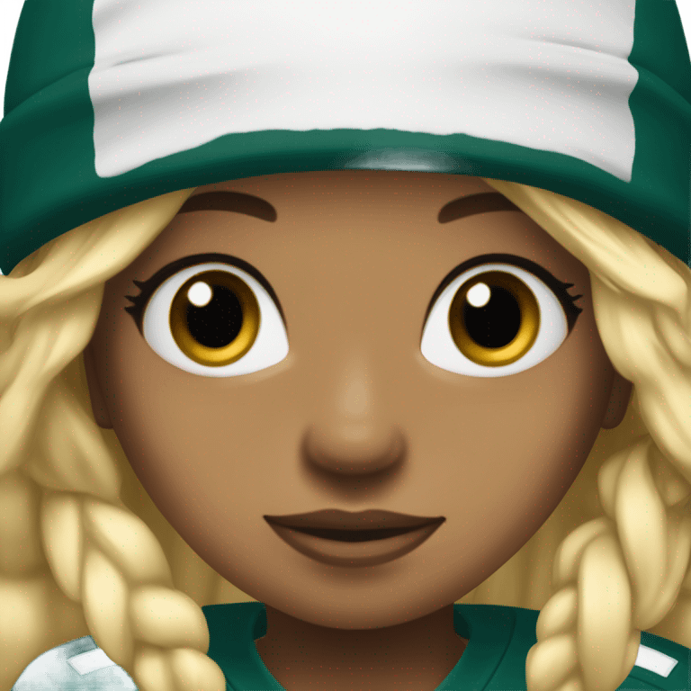 Blonde girl eagles fan emoji