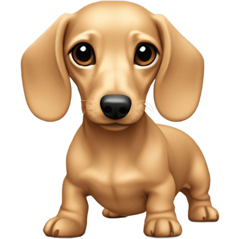 Light beige mini dachshund emoji