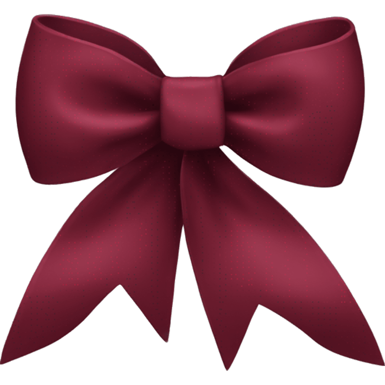 Wine red color bow emoji