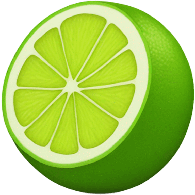 lime with orange flesh on the inside emoji