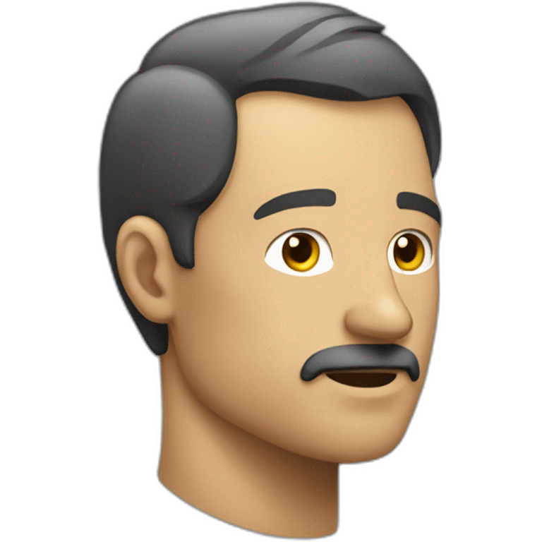 Hombre de perfil viendo a la derecha emoji