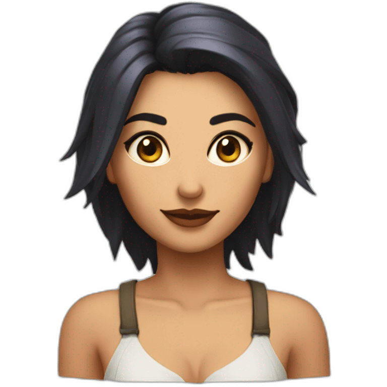 morena skin with wolfcut emoji