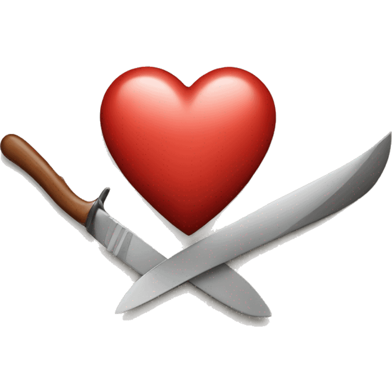  heart with a knife emoji