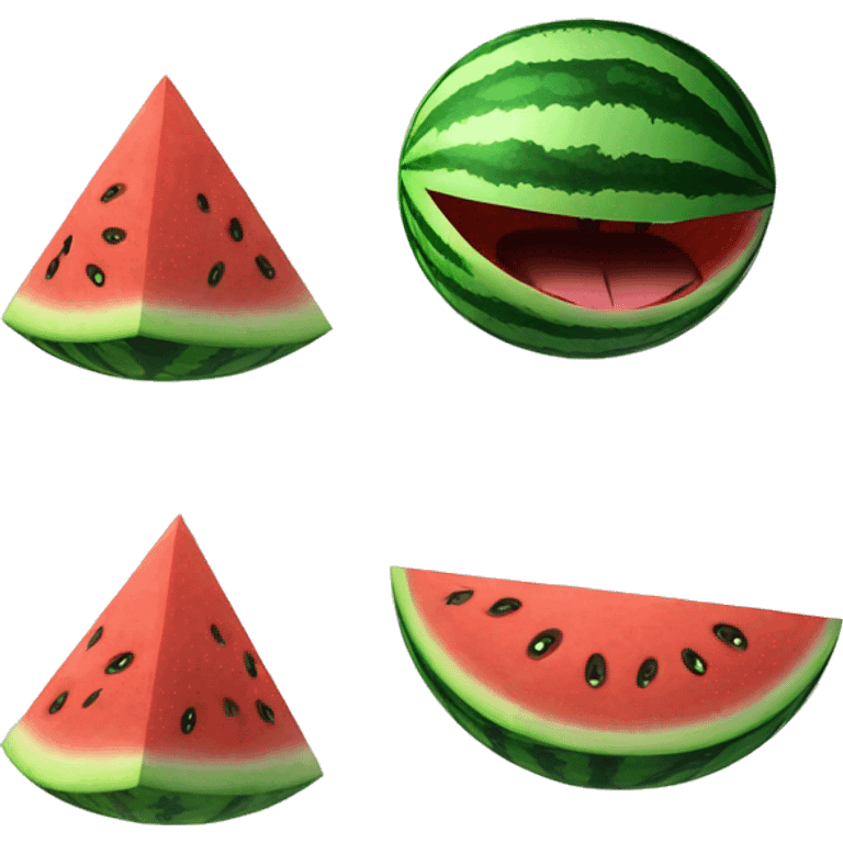 angry water melon  emoji