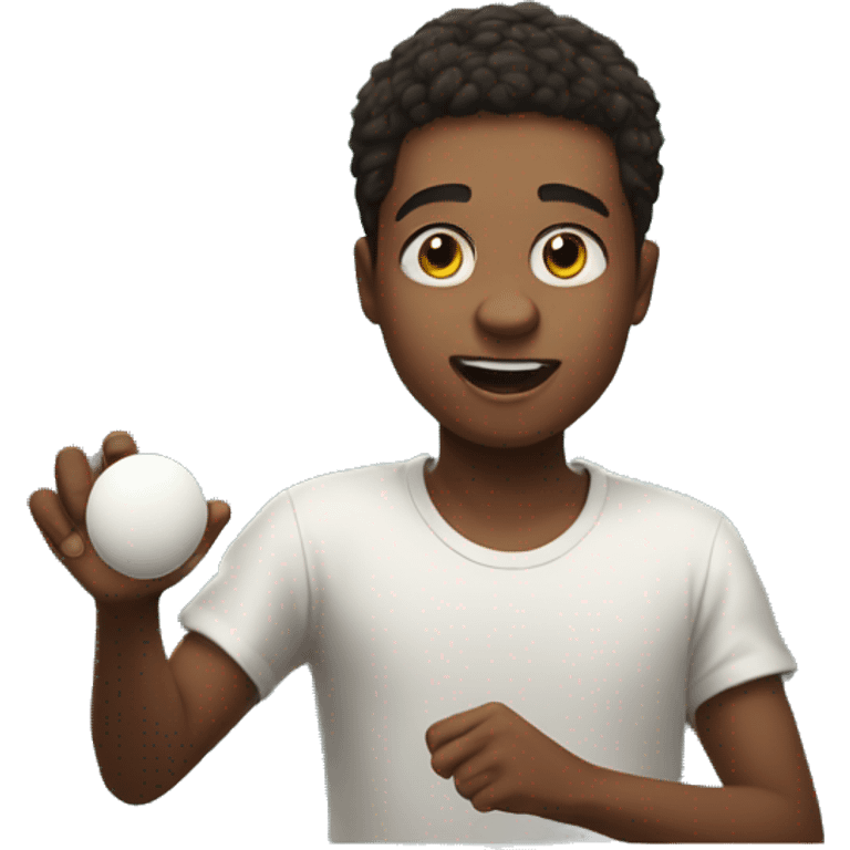 Boy playing pong emoji