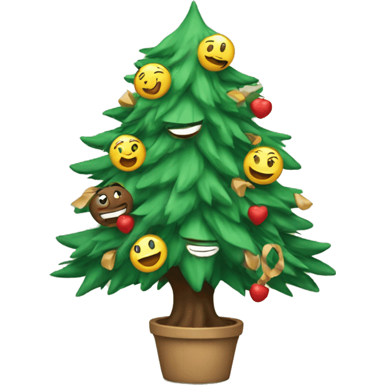 happy moments by the tree emoji