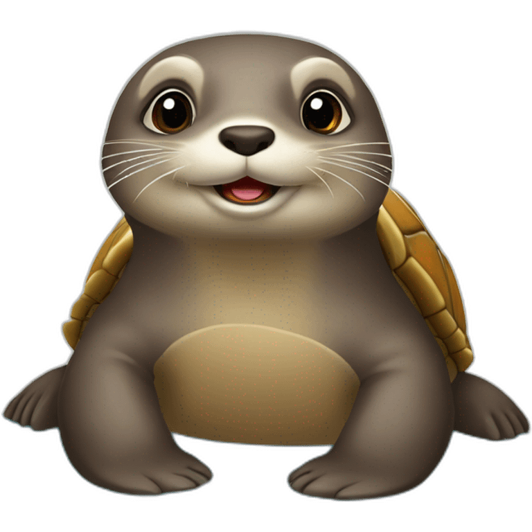 loutre sur une tortue  emoji