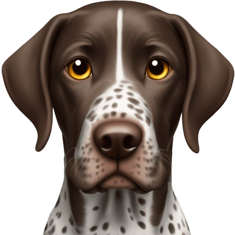 German shorthair with heart for eyes emoji