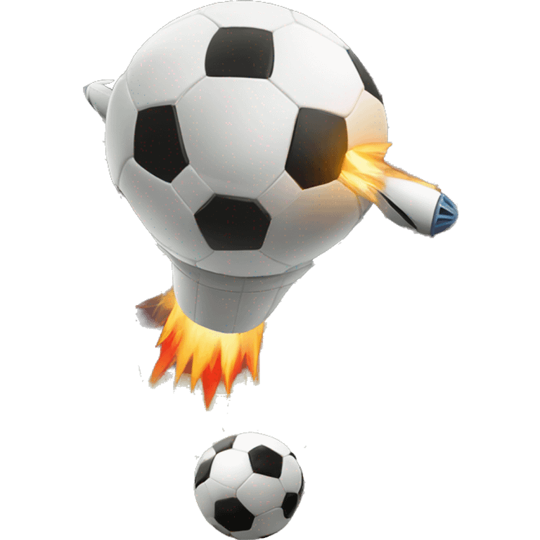 rocket flying through soccer goal emoji