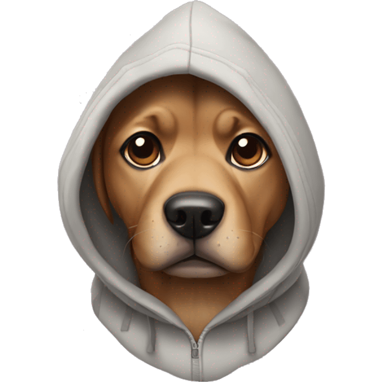 dog wearing a hoodie emoji